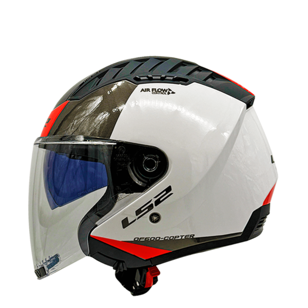 CASCO LS2 OF600 COPTER II URBANO BLANCO ROJO