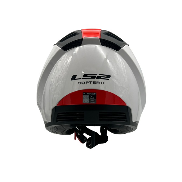 CASCO LS2 OF600 COPTER II URBANO BLANCO ROJO - Imagen 3