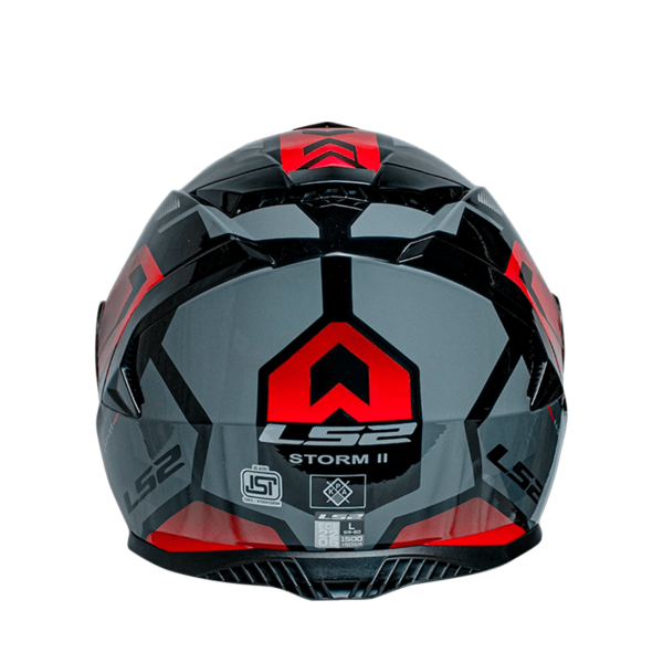 CASCO LS2 FF800 STORM II KRONOS ROJO GRIS - Imagen 3