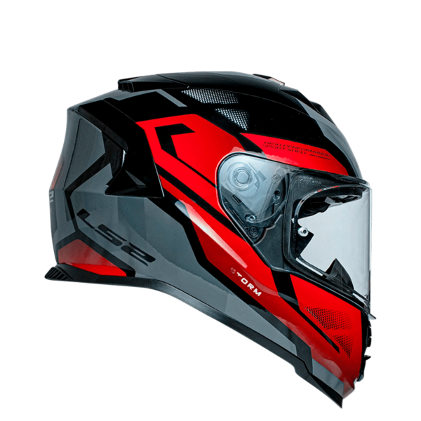 CASCO LS2 FF800 STORM II KRONOS ROJO GRIS - Imagen 5