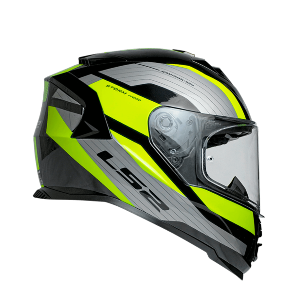 CASCO LS2 FF800 STORM II ROCKER SILVER AMARILLO - Imagen 4