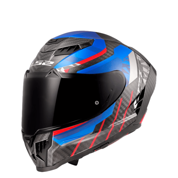 CASCO LS2 FF807 DRAGON C TRAX AZUL ROJO - Imagen 6
