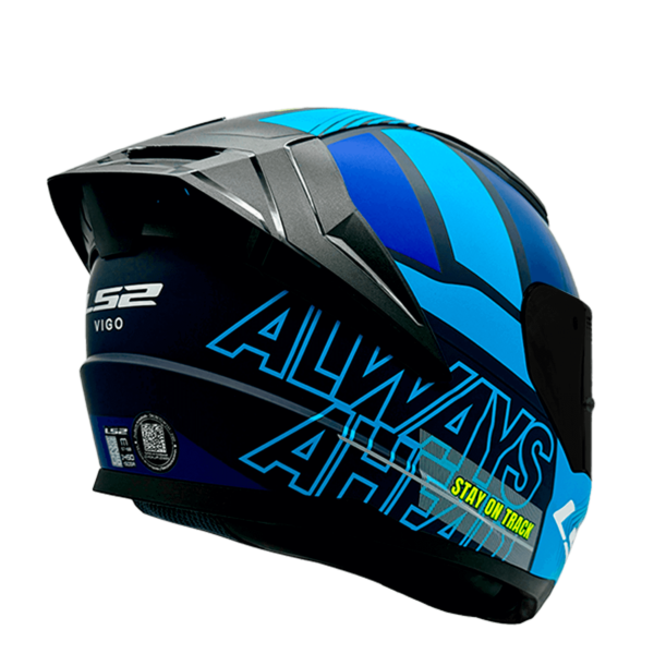 CASCO LS2 FF810 VIGO SHIFT NEGRO AZUL MATTE / MICA NEGRA - Imagen 4