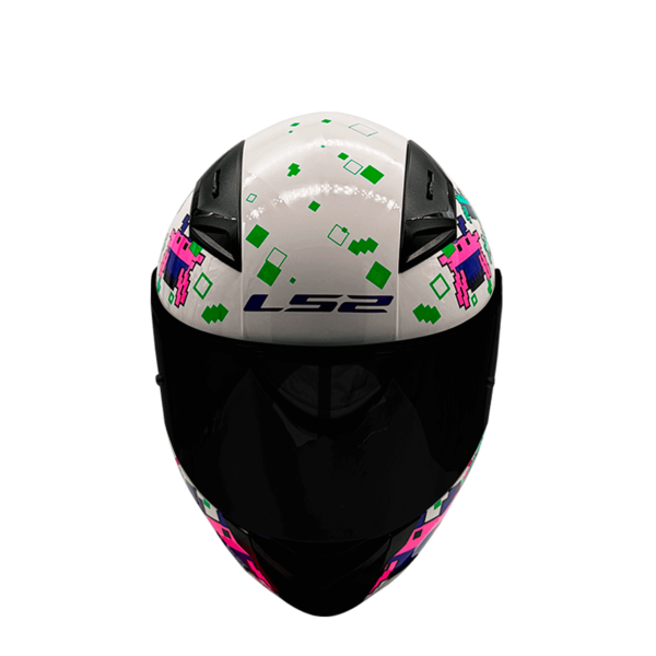 CASCO LS2 FF810 VIGO SPACE ATTACK BLANCO MORADO / VISOR NEGRO - Imagen 3