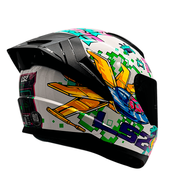 CASCO LS2 FF810 VIGO SPACE ATTACK BLANCO MORADO / VISOR NEGRO - Imagen 5