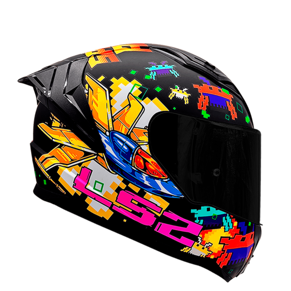 CASCO LS2 FF810 VIGO SPACE ATTACK NEGRO AMARILLO ROJO MATE / VISOR NEGRO - Imagen 3