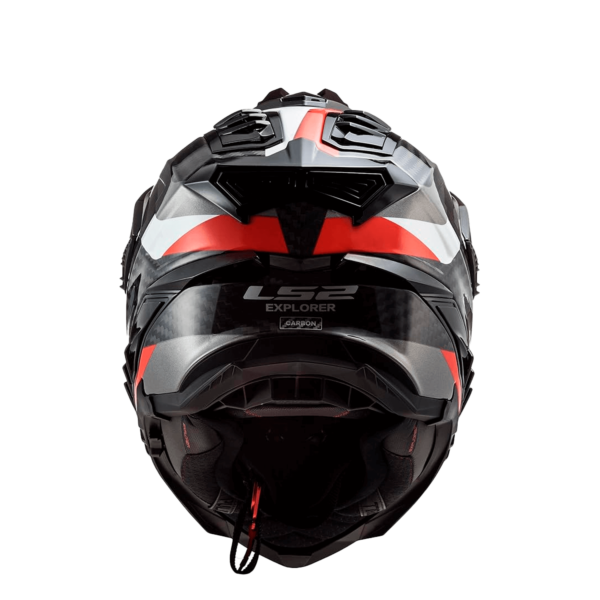 Casco Multipropósito Ls2 Mx701 Explorer Carbono Frontier Titanio Rojo - Imagen 4
