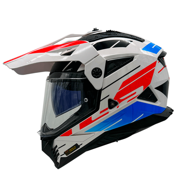 CASCO LS2 MX702 PIONEER II NAMIB BLANCO AZUL ROJO