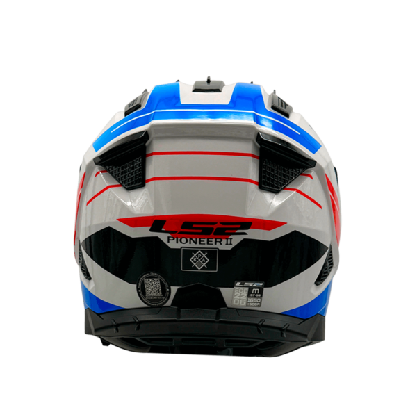 CASCO LS2 MX702 PIONEER II NAMIB BLANCO AZUL ROJO - Imagen 3