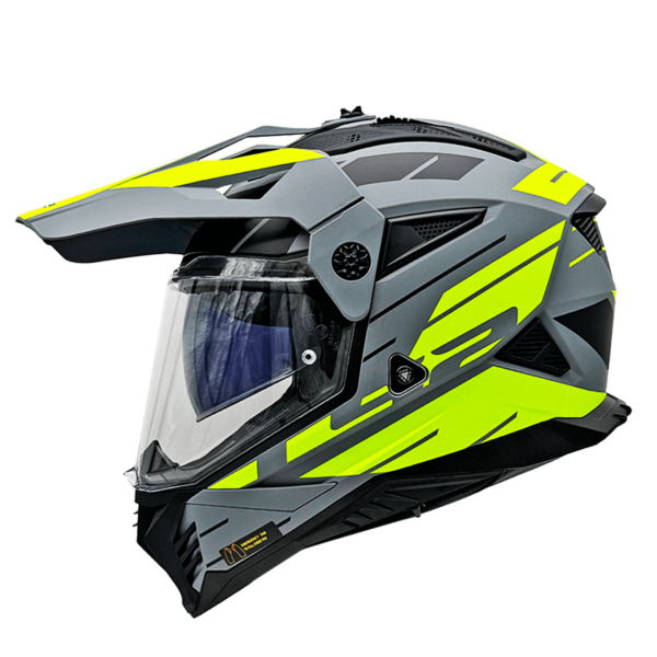 CASCO LS2 MX702 PIONEER II NAMIB GRIS AMARILLO MATE