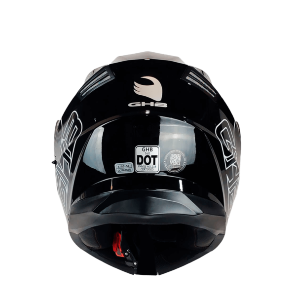 CASCO ABATIBLE GHB 160 STREAK NEGRO BLANCO - Imagen 5