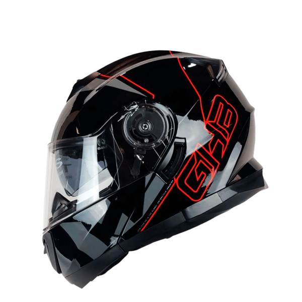 CASCO ABATIBLE GHB 160 STREAK NEGRO ROJO