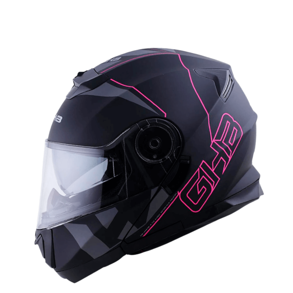 CASCO ABATIBLE GHB 160 STREAK NEGRO ROSA MATE