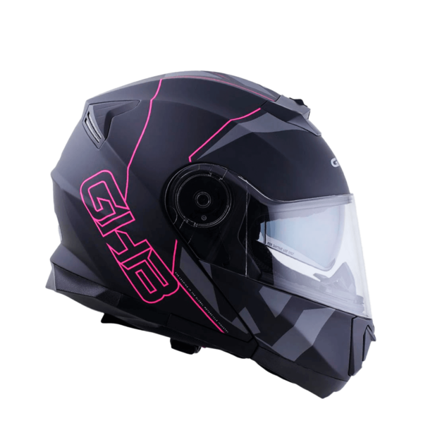 CASCO ABATIBLE GHB 160 STREAK NEGRO ROSA MATE - Imagen 5