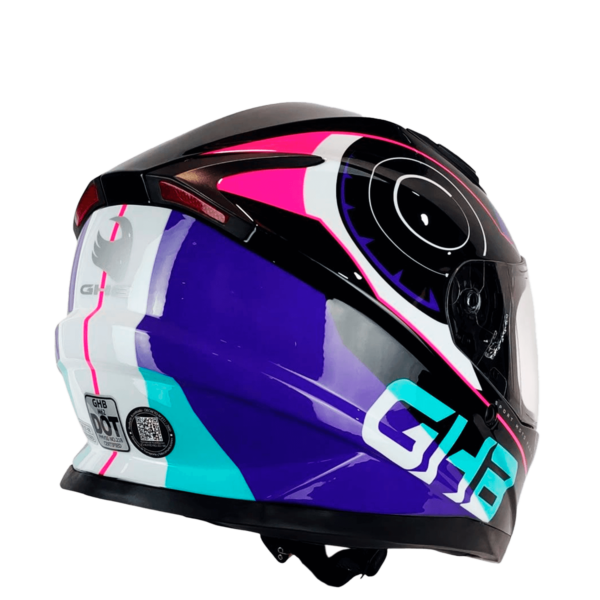 CASCO GHB M-62 CIRCLE NEGRO MORA ROSA - Imagen 3