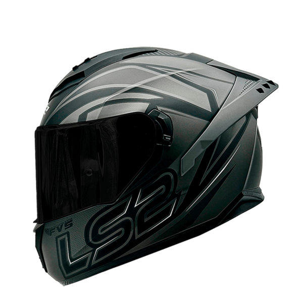 CASCO LS2 FF806 FUSION SINGULAR NEGRO GRIS MATE / VISOR NEGRO