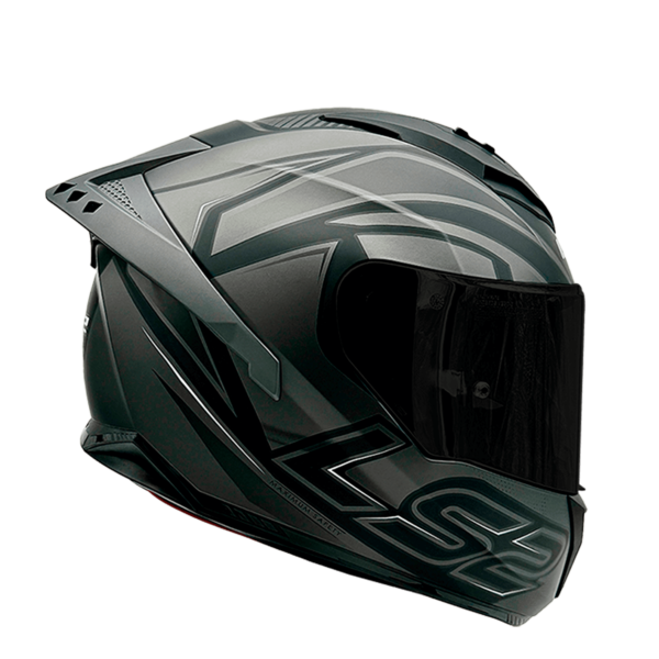CASCO LS2 FF806 FUSION SINGULAR NEGRO GRIS MATE / VISOR NEGRO - Imagen 3