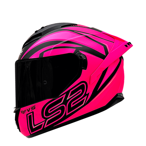 CASCO LS2 FF806 FUSION NEGRO FUCSIA MATTE / VISOR NEGRA