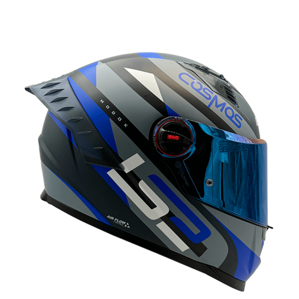 CASCO LS2 FF816 COSMOS MODOK NEGRO AZUL MATE MICA AZUL - Imagen 4