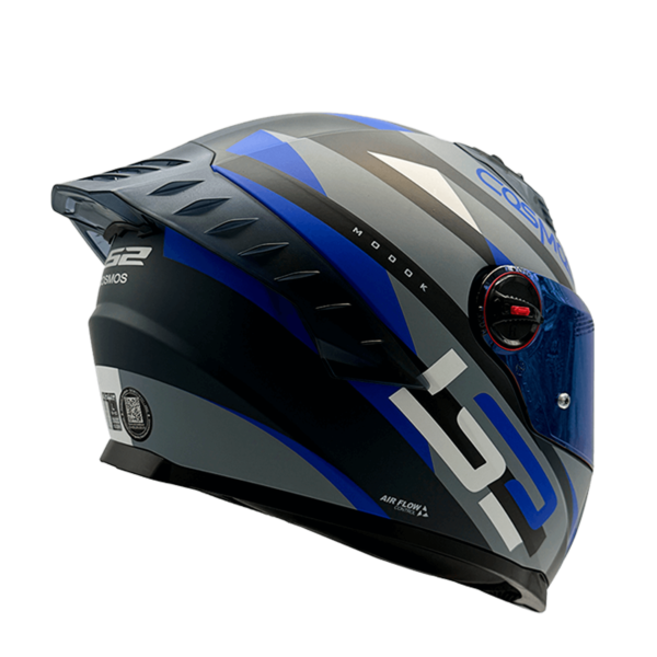 CASCO LS2 FF816 COSMOS MODOK NEGRO AZUL MATE MICA AZUL - Imagen 5