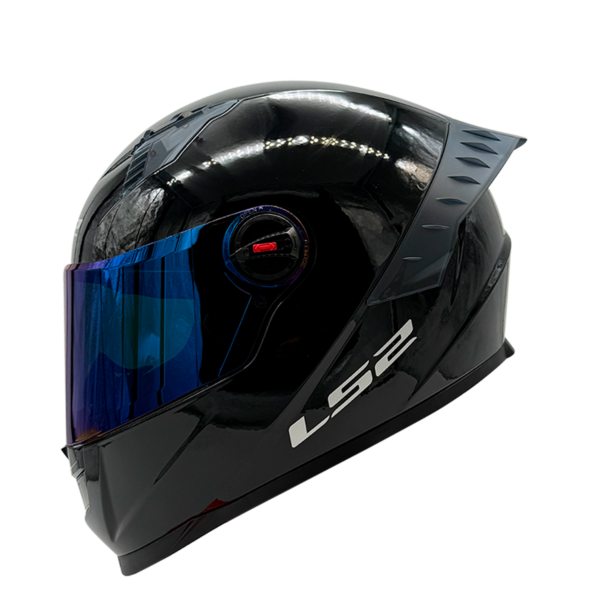 CASCO LS2 FF816 COSMOS NEGRO VISOR AZUL